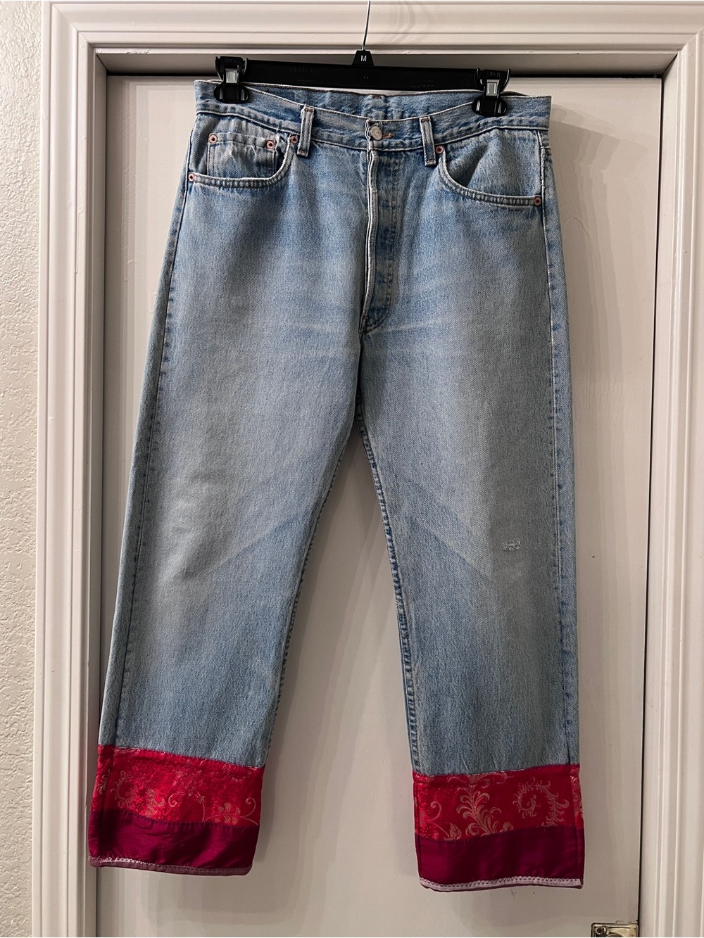 Anthropologie 90’s Bella Dahl Levi’s 501s With Silk Cuffs Vintage Size 34